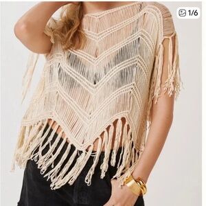 Anthropologie Crochet Fringe
Poncho OS